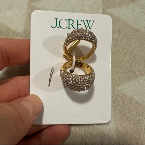 J crew Pavé sculptural rings set-of-three - Picture 2 of 3